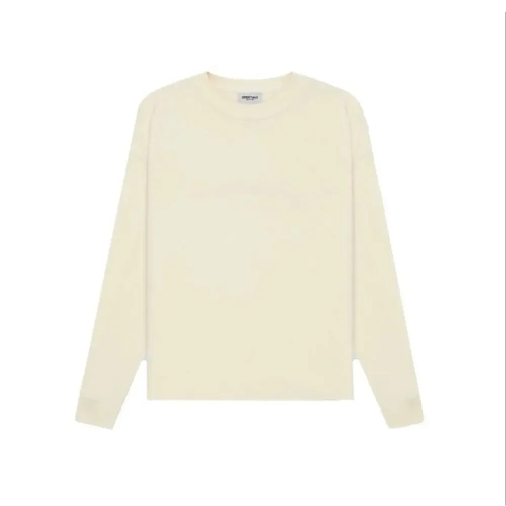 Fear of God Esssentials Long Sleeve T- Shirt Cream XXS Minimal  Logo Back Unisex